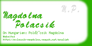 magdolna polacsik business card